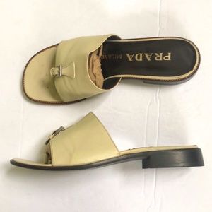 Prada Cream Sandals SZ 37.5